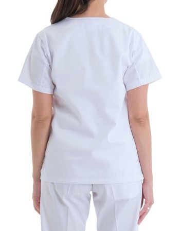 Casaca escote V blanca