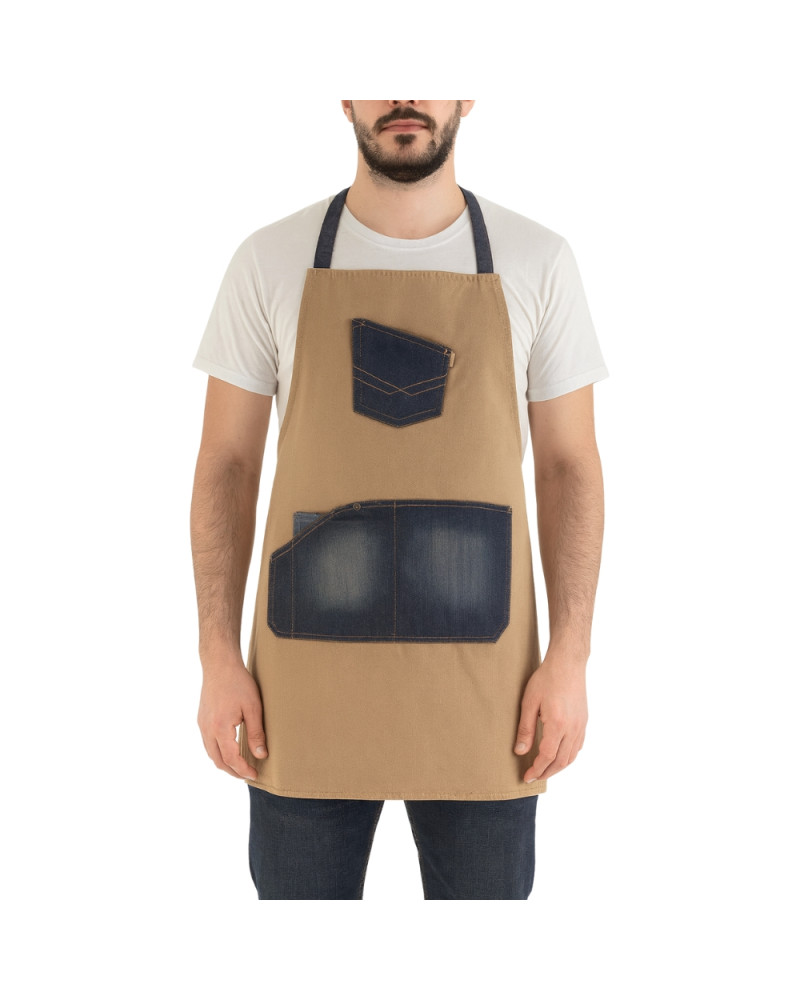 Delantal canvas con peto Workteam M720